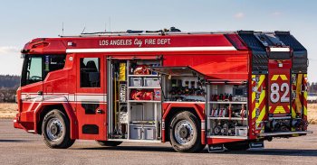 300 lóerős dízelmotor segíti az elektromos tűzoltóautó munkáját